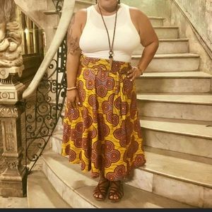 African print skirt